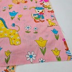 Vintage Nursery Baby Fabric 44x61 Pink Animals 1 61 Yards Kangaroo Elephant Duck