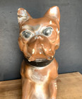 Vintage Boston Terrier Concrete Dog Cement Yard Garden Statue 12  High 16 Lbs 
