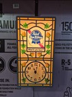      Vintage Pabst Blue Ribbon Beer Clock Lighted Bar Sign 19      nice    