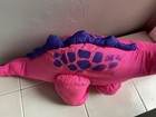 Vintage 1992 Fisher Price Bruce The Brontosaurus Plush Pink Puffalump Dinosaur
