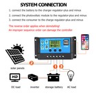 30a Solar Panel Battery Charge Controller 12v 24v Lcd Regulator Auto Dual Usb Us