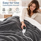 Heated Electric Blanket Single Dual Zone Control With 10 Heat Level   Auto-off