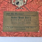 Vintage Robin Hood Inn Menu Famous 1950s Miami Beach Florida Restaurant