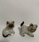 Siamese Kitty Kittens Cat Ceramic Small Mini Figure Figurine Vintage 1960s
