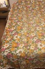 Vintage Fieldcrest Flower Lazy Daisy Bedspread W  Tassels Mid-century Mod