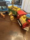Vtg Fisher Price Circus Train 991   Christmas Manger W  People Animals Nice Con 