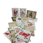 Lot Of 17 Vintage Handmade Stenciled Greeting Cards Christmas Birthday