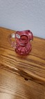 Fenton Art Glass Cranberry 4 1 2  Beaded Ewer  7685 Cc  - Discontinued 