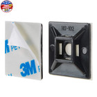 100 Pcs 1 1  Black Self Adhesive Cable Zip Tie Mounts Wire Cable Clips Holder   