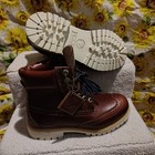 Timberland Men   s Brown Leather Lace-up Ankle Boots Brogue Us 7 Eu 40 A16wl