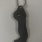 Vintage 1980s Baseball Pitcher Coca-cola Pewter Bottle Opener Canton  Ohio 3 1 4