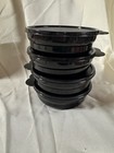 New Tupperware Imp Microwave Cereal Bowls Set 4 Black With Seals Free Ship