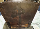 1850s Zhuhai  China Hand Made Dove Tail Wood Grain Rice Harvest Bucket W handle