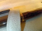 Waterman Paris 750 Car  ne Marine Amber gold 18k Medium Nip Fountain Pen W  Box 