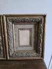 Set Of 2 Gold Ceramic Barque Victorian Style Picture Frame W glass Photo Sz 8x10
