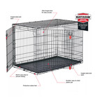 Kong Ultra-strong Double Door Wire Dog Crate 42 In Large W  Divider Panel New W 