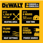 Dewalt 70000-btu Outdoor Portable Forced Air Propane Heater  express Shipping 