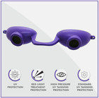 Evo Flexible Tanning Bed Goggles Uv Eye Protection Glasses Purple  Fda  1 Pack 