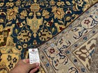 4x6 Blue Antique Oriental Rug Old Worn Gold Fine Hand-knotted Vintage Handmade