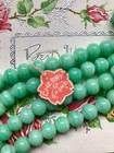 20 Vintage Jade Beads  Miriam Haskell Glass Beads 8mm  Cherry Brand  Japan  b110