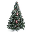 7 5ft Snow Flocked Artificial Christmas Tree 500 Lights 60 Ornaments 3 Socks New