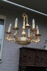 Vintage Brass Metal Gold Gilt Dragon Chandelier Castle Gothic Design Rare