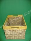 1 Seagrass Jute Woven Storage Basket Toy Laundry Handles Organization 10x6x8