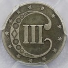 1853 Three Cent Silver - Pcgs Vf 20