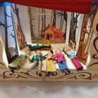 Wooden Puppet Theater With Marionettes From The 50s
