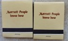 Vintage Marriott Hotels  Matchbook Match Box Matches Lot Of 2 Rare