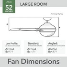 Hunter Fan 52 Inch Brushed Nickel Indoor Ceiling Fan With Light