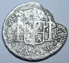 1700s El Cazador Shipwreck Spanish Silver 1 2 Reales Genuine Antique Pirate Coin