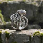 Elegant 925 Sterling Silver Unique Fashion Jewelry Charms Octopus Ring Size 7