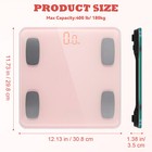 Smart Body Fat Weight Scale Bathroom Bmi Digital Fitness Pink 400lb Bluetooth