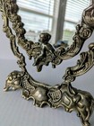 Vintage Silver Plated Cherubs And Clamshell Baroque Style Swing Vanity Mirror