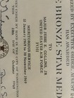 1969 Certificate  Air Force Bronze  Star Medal  Vietnam Framed
