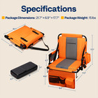 2 Pack Bleacher Chairs 35w Padded Heating Stadium Seats With 20000mah Power Bank