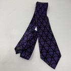 New Disney Parks Haunted Mansion Wallpaper Purple Silk Tie Necktie Purple Black