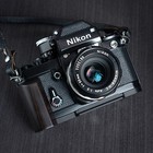 Wood L Hand Grip Handle For Nikon F2 F2a F2as Camera W aluminum Alloy Baseplate