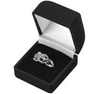 Wholesale Lot Of 48 Black Velour Ring Jewelry Packaging Display Gift Boxes Sm