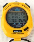 Ultrak 495 Digital Stopwatch Water Resistant Yellow Tested 100 Lap Split Memory