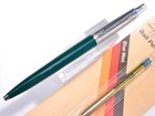 Parker Jotter Hunter Green Ballpoint Pen-brass Threads -pre 1973 Made In Usa  13
