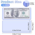 32 Pcs Plastic Clear Dollar Bill Sleeves For Collectors 6 8 X 2 9 Inch