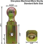 Gnxa2000 Replacement Gooseneck Turn Over Ball 2-5 16 For B w Trailer Hitches Us