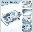 Collapsible Baby Bathtub For Newborn  Foldable Baby Bath Tub With Thermometer