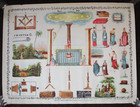 1868 Free Masonry Masonic Tracing Board Sec  3rd  Pettibone Bros  Fraternal