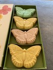 Avon Vintage Soap Set Butterfly New In Box Of 4 Cakes Hostess Set