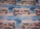 Large Vintage 18  Roll Christmas Dept Store Gift Wrap Paper Horse Drawn Sleigh