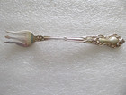 1907 Vintage Watson Sterling Meadow Rose 5 5 8  Cocktail Seafood Fork  No Mono  