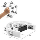 Musfunny Tambourine With Double Row Metal Jingles Hand Held Percussion Tambou   
